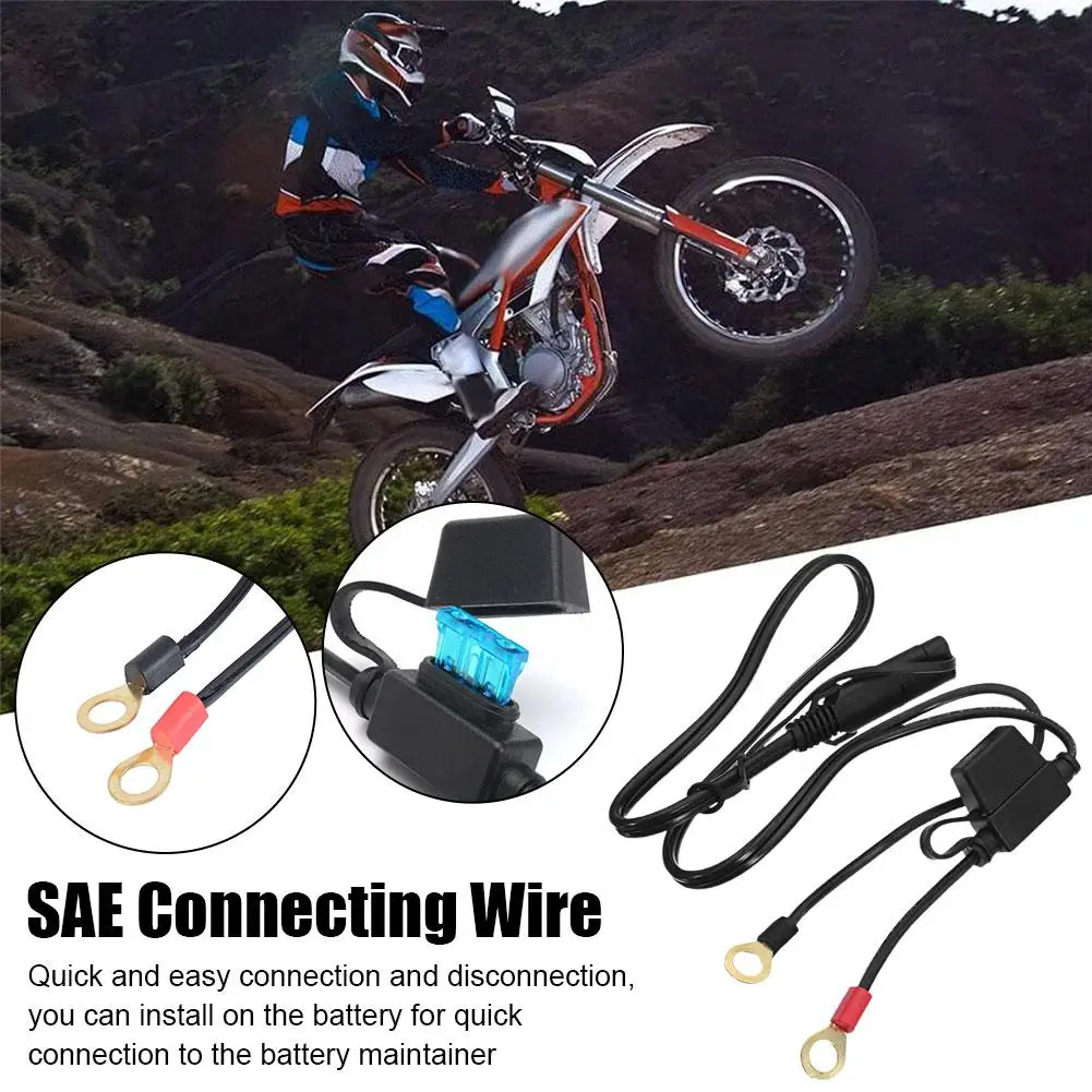 2-контактный разъем Bloopow 18AWG SAE T7C3 быстрое отключение к клемме с предохранителем 15