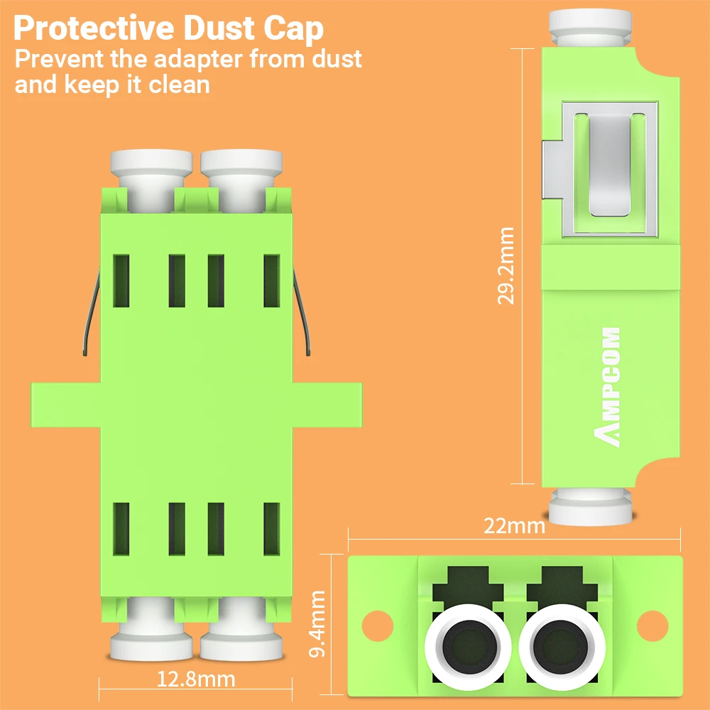 AMPCOM 48pcs LC UPC Fiber Optical Coupler Adapter LC to LC Simplex Duplex Connectors Single mode Multimode Flange Optic Adapter