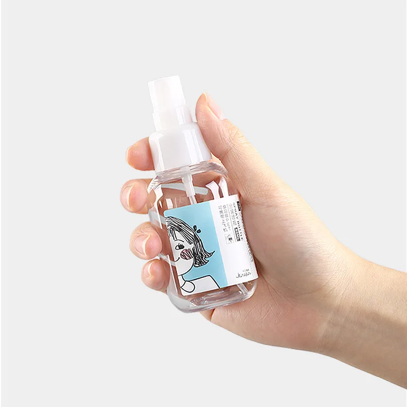 

Refillable Bottles Transparent Bottled Skin Care Cosmetics Travel Portable Empty Bottle 80ml Press Spray type