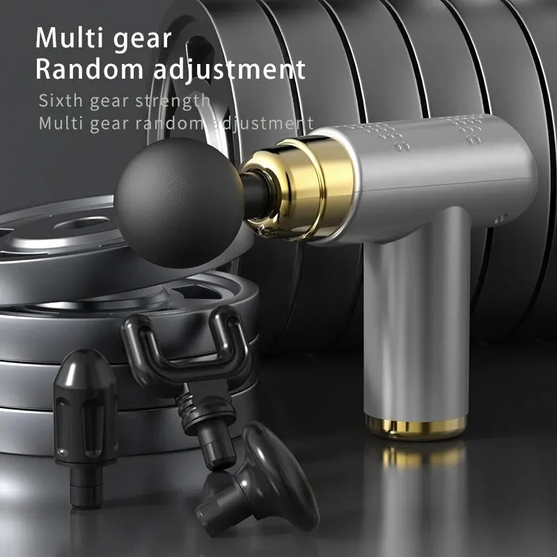 Портативный мини массажер пистолета массажного лицевой для массажера тела