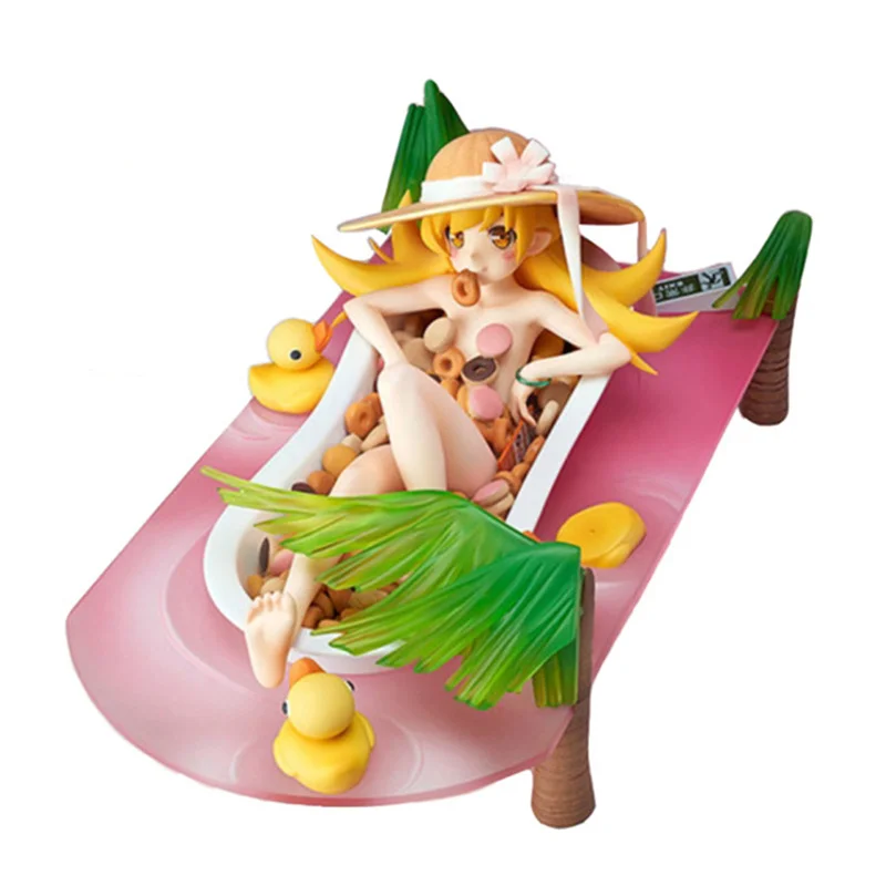 

11 см аниме Nisemonogatari - Shinobu Oshino с пончиками 1/8 полный ПВХ экшн-фигурка игровая Статуя Коллекционная модель игрушки кукла