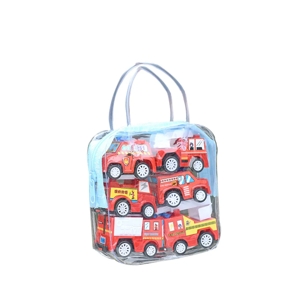 

6 Pcs Pull-back Car Toy Portable Mini Inertial Vehicle Model Engineering Child Interesting