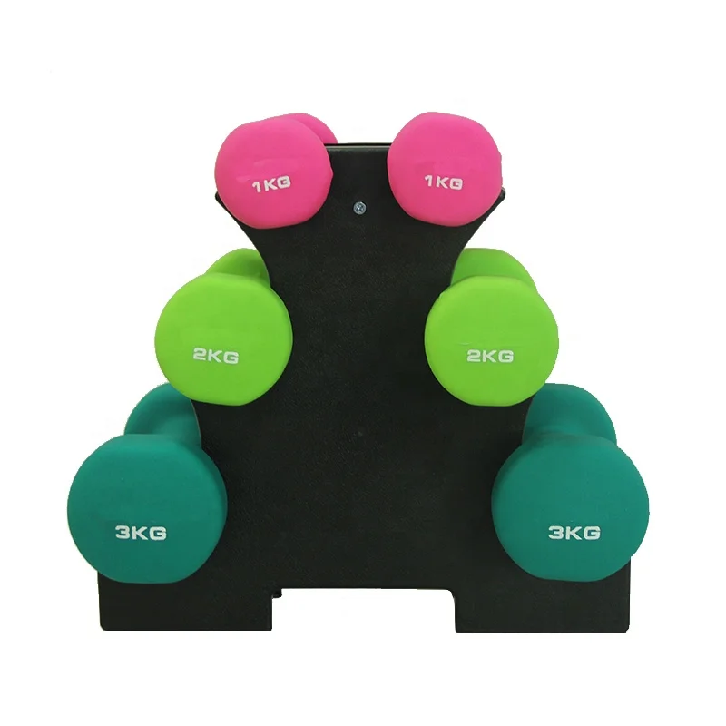 Набор гантелей со стойкой для тренажерного зала и фитнеса набор шестигранных 12