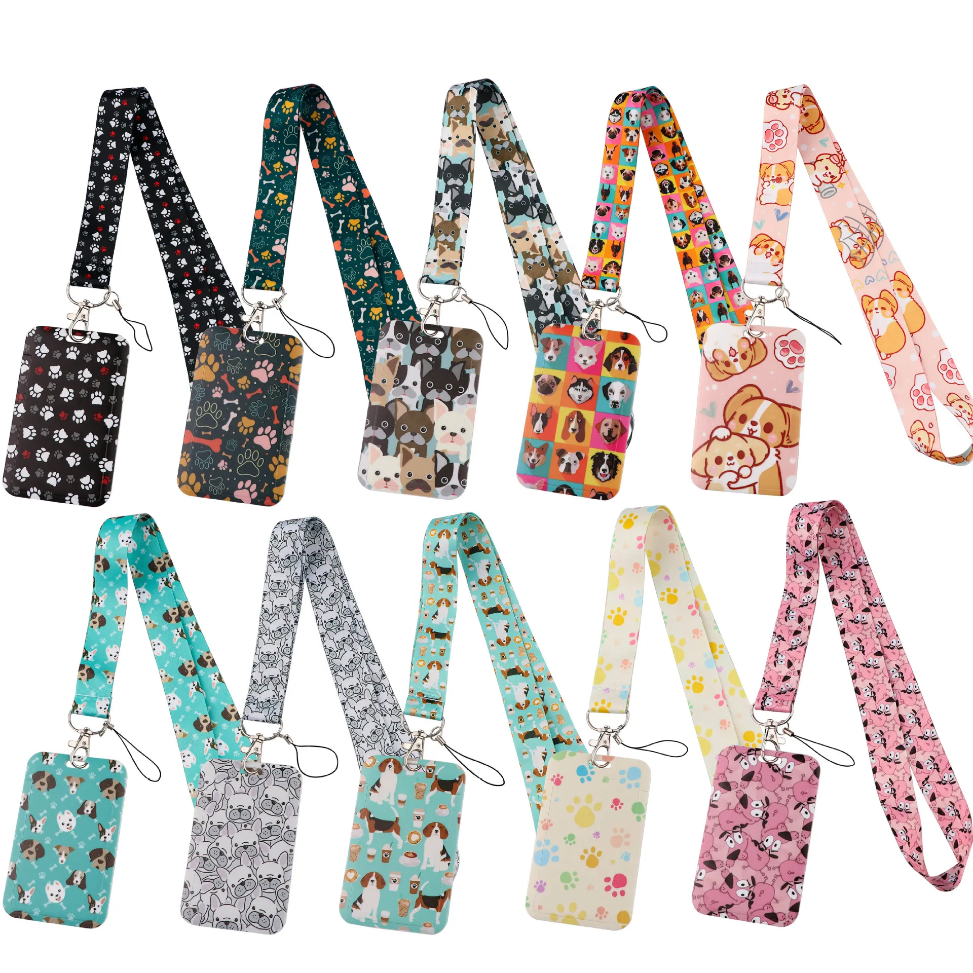 

Ремешок B1041 для телефона с милыми собаками и животными, шнурок для ID, держатель для бейджа, подвесной трос «сделай сам», аксессуары для детской одежды, подарок