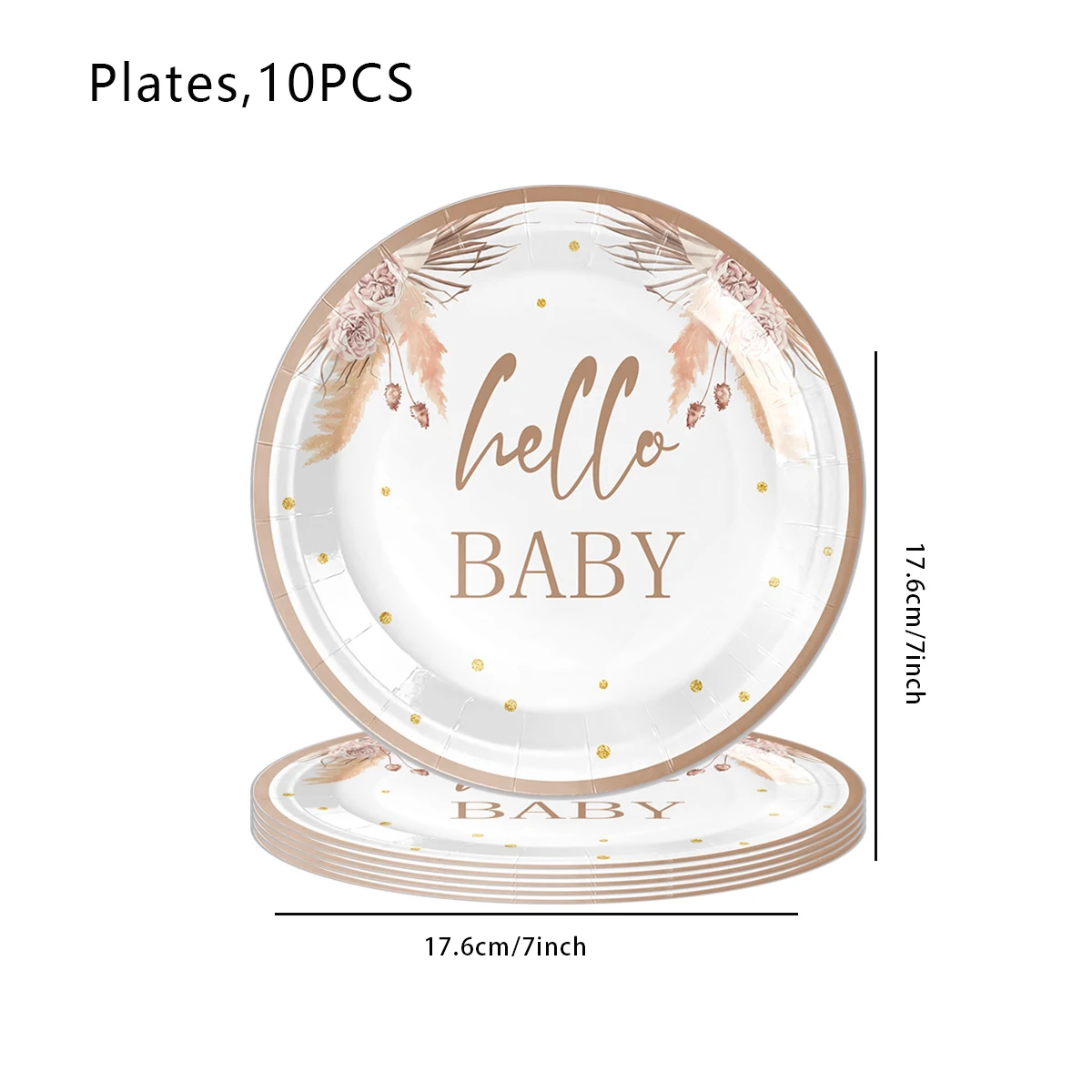 Фото kit Kids Birthday Party Balloons Hello Baby Boy Girl DIY Cake Topper Paper Tableware 1st Birthday Party Baby Shower Decorations №3