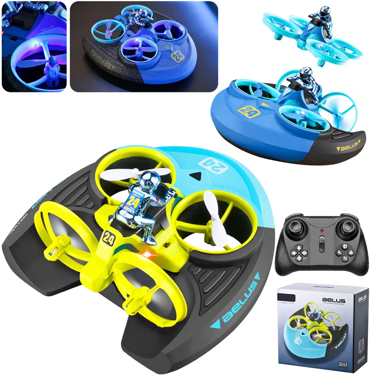 

Мини-Квадрокоптер 3 в 1 с дистанционным управлением для детей