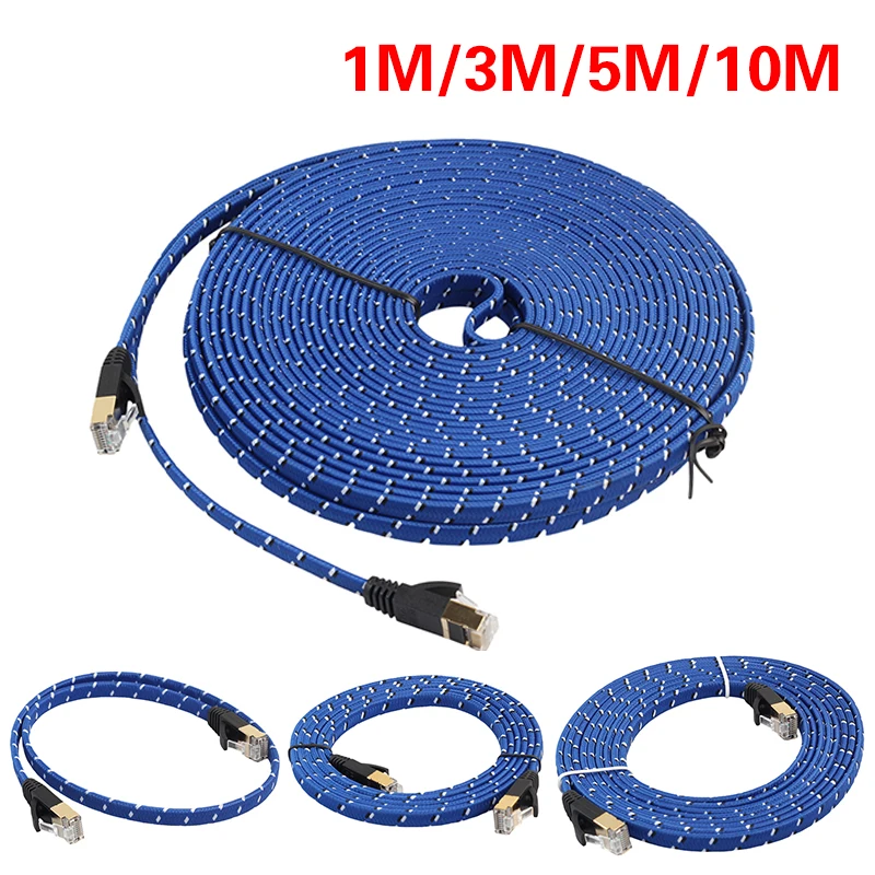 

1M 10Gbps CAT7 RJ45 Ethernet Network LAN Cable Patch Lead Cord For Tablet Computer Adapter Extender Cable Connectors