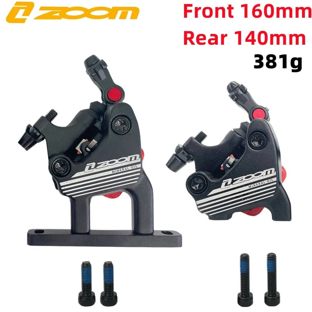 

ZOOM Road Bicycle Hydraulic Disc Brake 140mm 160mm Flat Mount Road Bike Line Pulling Disc Brake Calipers Gravel CX