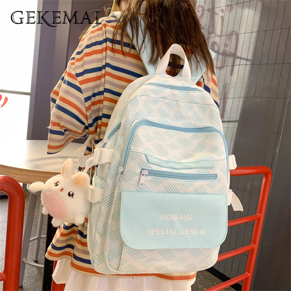 

Panelled High-quality Nylon Ladies Backpacks Large-capacity Ladies Anti-theft Backpacks New Youth Laptop Schoolbags Sac