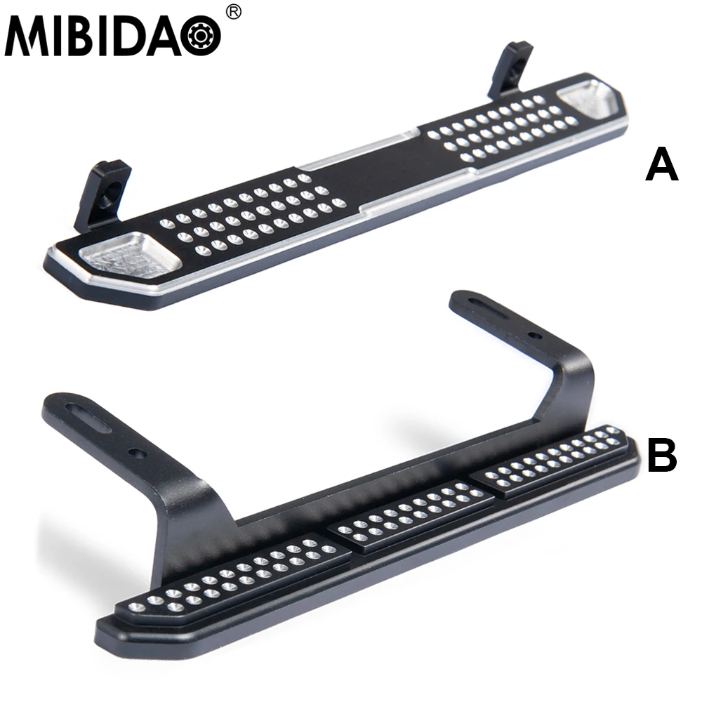 

MIBIDAO 2Pcs Metal Side Pedal Rock Sliders Board Footplate For 1/10 TRX-4 TRX4 Bronco Chevrolet Blazer K5 RC Crawler Car