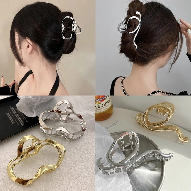 

Vintage Snake Bowknot Hair Claws Headdress For Women Girls Fashion Metal Hair Clip Hairgrip Trendy Hair Accessories Barrettes