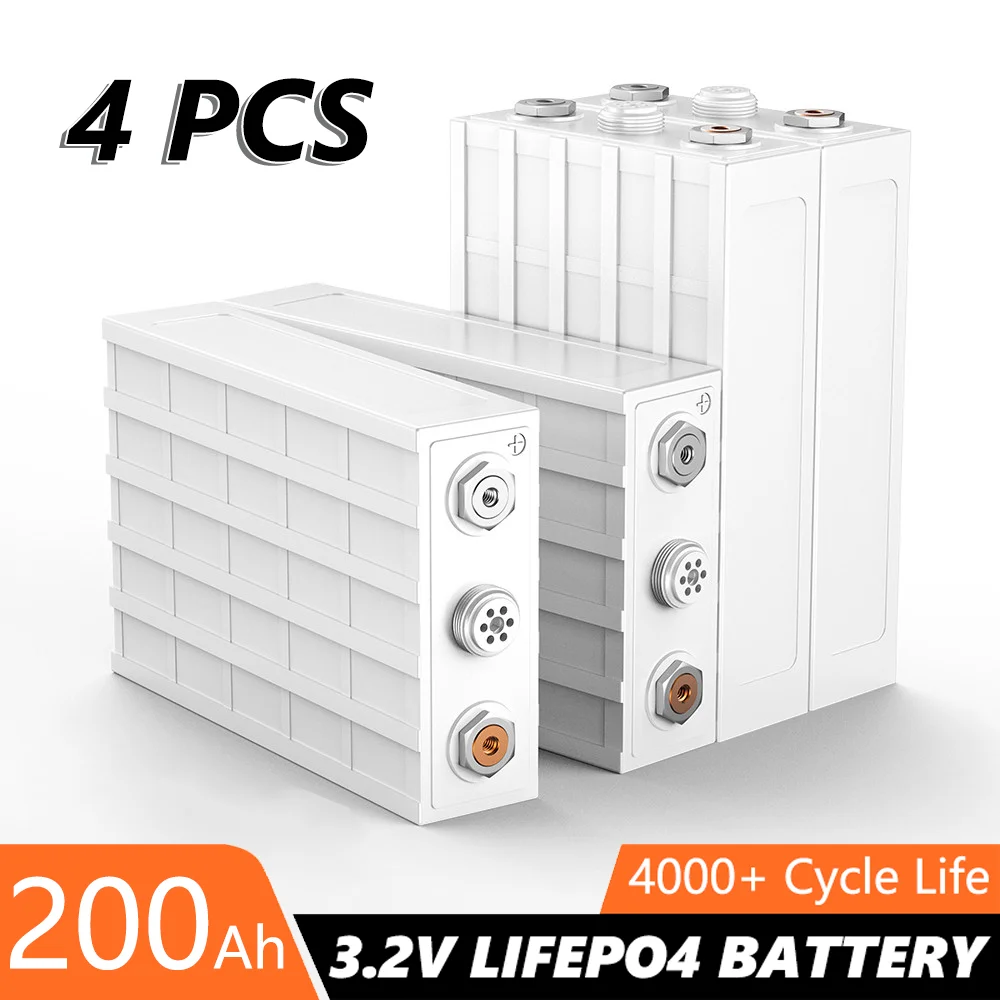 

4 шт. 3,2 В Ач LiFePo4 аккумулятор для BMS PACK 12 В 24 в системы хранения солнечной энергии RV электрический автомобиль