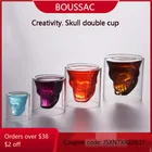 25-250 мл двойная фотография череп вино молоко виски кофе кружка для воды стакан для напитков многоразовый инструмент Аксессуары для бара