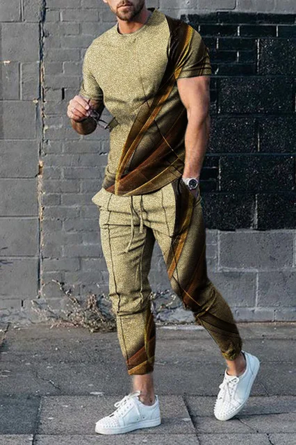 2023 New Fashion Men Suit For Male Jogging Sportwear Tracksuit 3D Print Oversize 2-piece Outfit Luxury Casual Designer Clothes