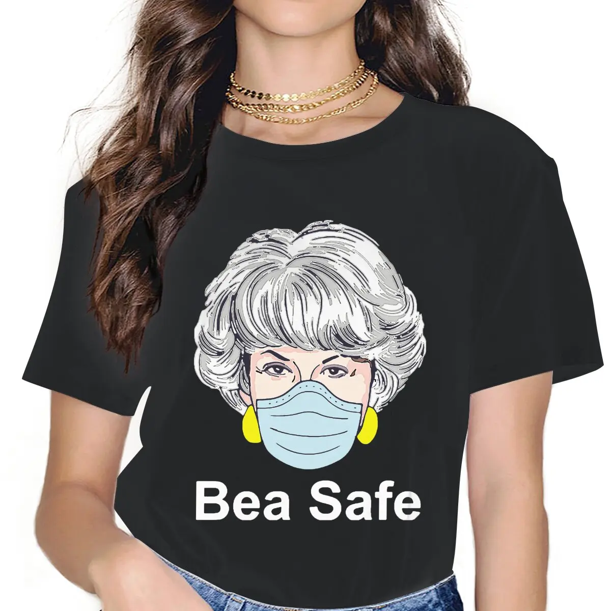 

Dorothy Bea Safe Women's T Shirt Golden Girls Comedy Family Friendship Bea Arthur Cool Tee Short Sleeve Round Collar T-Shirts