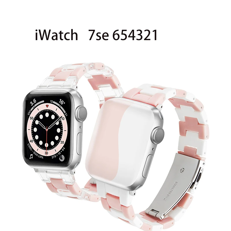 

Newest Strap for Apple Watch Band Series SE 7 6 5 4321 Transparent for Iwatch bracelet 38mm 40mm 42mm 44mm Watchband accessories