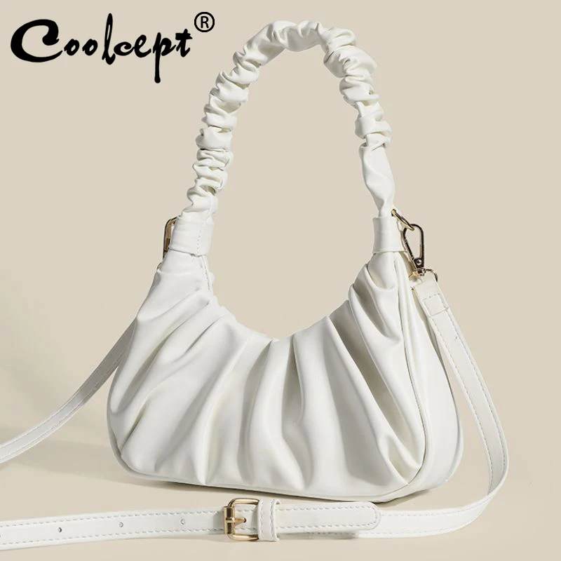 

Coolcept Summer Women Cross Body Bag Pleated Armpit Women'S Shoulder Bag Fashion Retro Female Shopping Handbag Daily
