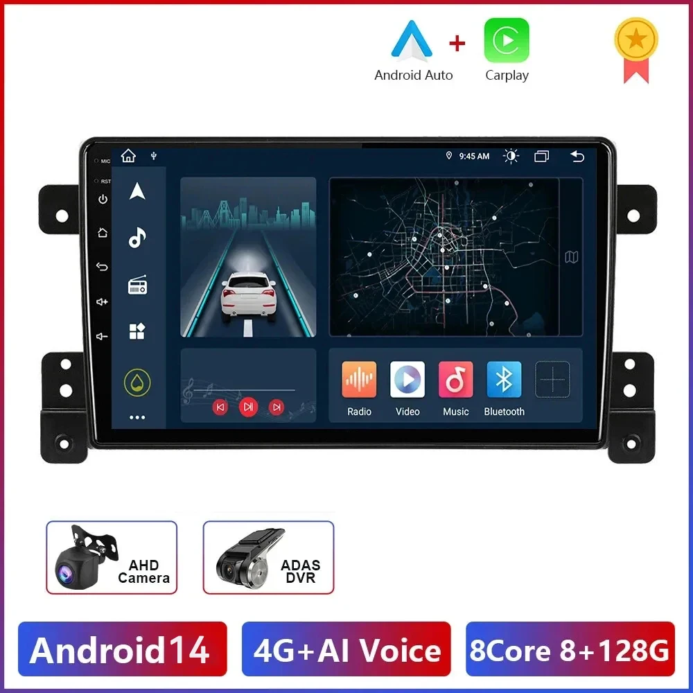 Беспроводной Carplay для Suzuki Grand Vitara 3 2005-2015 автомобильный радиоприемник