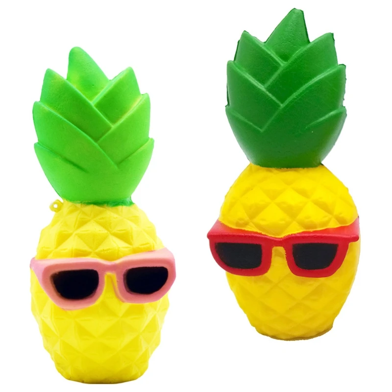 

Children's Pinch Realistic Pineaple Toys with Groove Portable Soft Toys