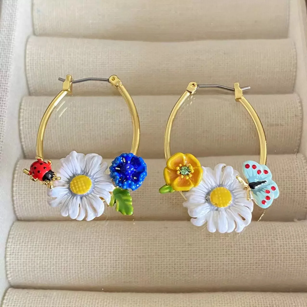 Европа и США эмалированная глазурь бабочка цветы листья серьги ожерелье набор