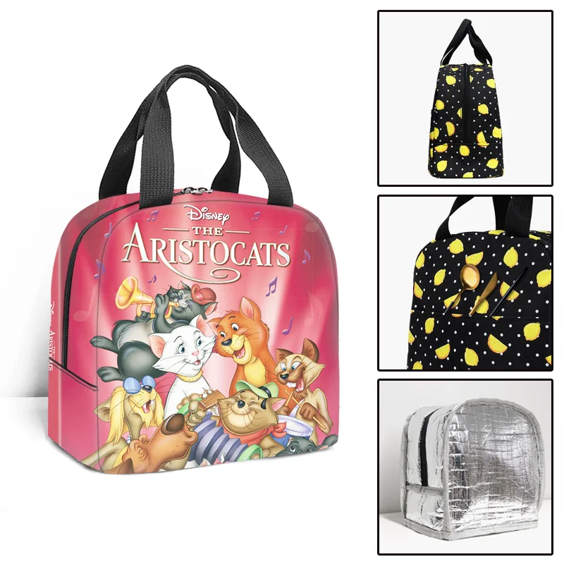 Disney The Aristocats Marie Cat Kids Insulated Lunch Bag Thermal Cooler Tote Food Picnic Bags Children Travel Lunch Bags