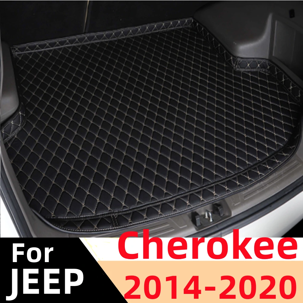 

Коврик для багажника автомобиля для JEEP Cherokee 2014-20, для любой погоды, XPE, высокая боковая Задняя накладка для груза, коврик, подкладка для багаж...