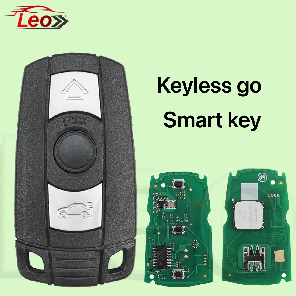 

Умный ключ Leo для BMW CAS3 1/3/5/7 серии X5 X6 E60 E61 E70 E71 E87 E90 Z4 315LP/315/433/868 МГц ID: 46CHIP Ключ без ключа для BMW.