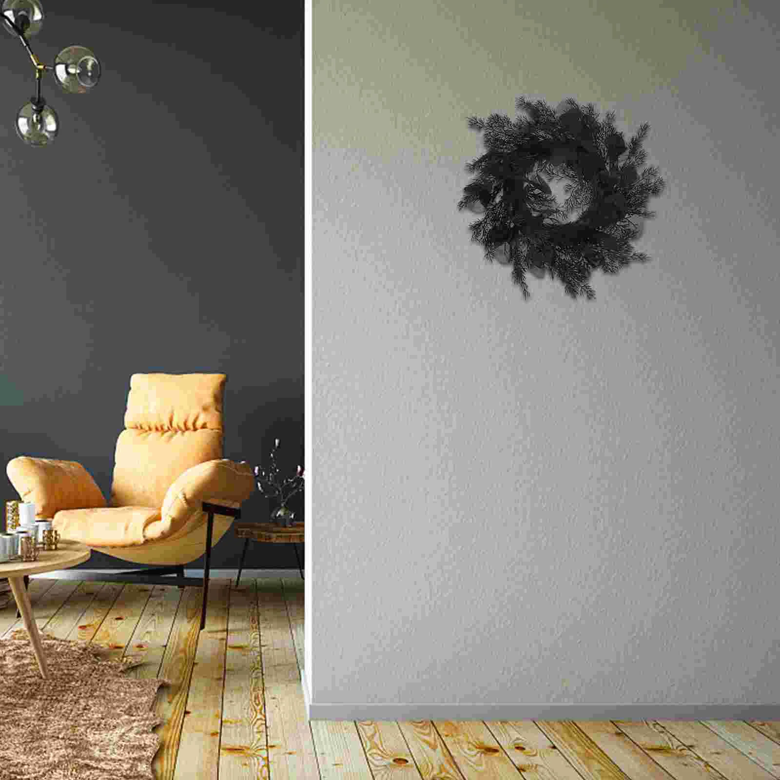 

Цветочная гирлянда, венок из эвкалипта, Настенный декор, украшение на Хэллоуин, искусственная фотография, наружное украшение, имитация дома