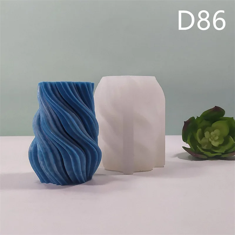 

D86 Creative Distortion Candle Silicone Mold Gypsum form Carving Art Aromatherapy Plaster Home Decoration Mold Gift Handmade