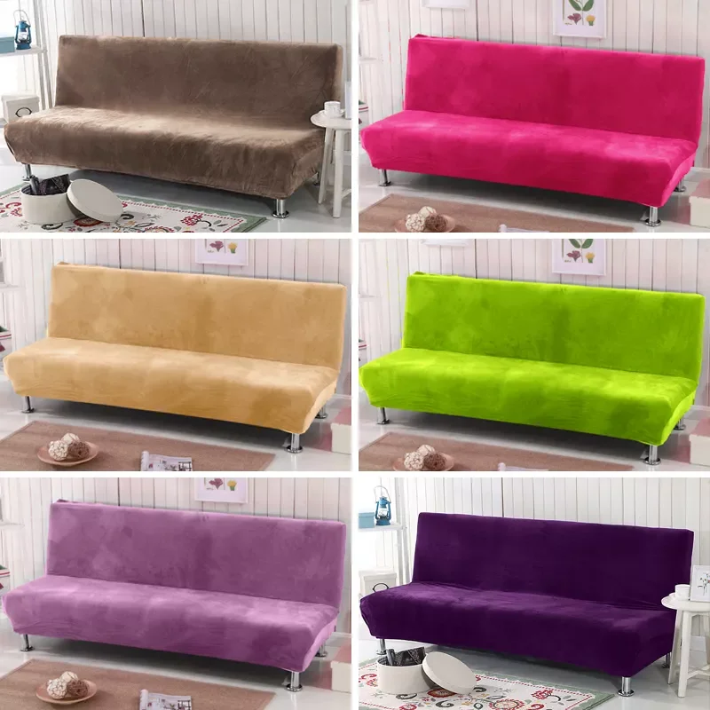 

160-190cm Plush thick fabric Sofa Bed Covers Without Armrest Couch covers stretch slipcovers sofa Towel for home living room