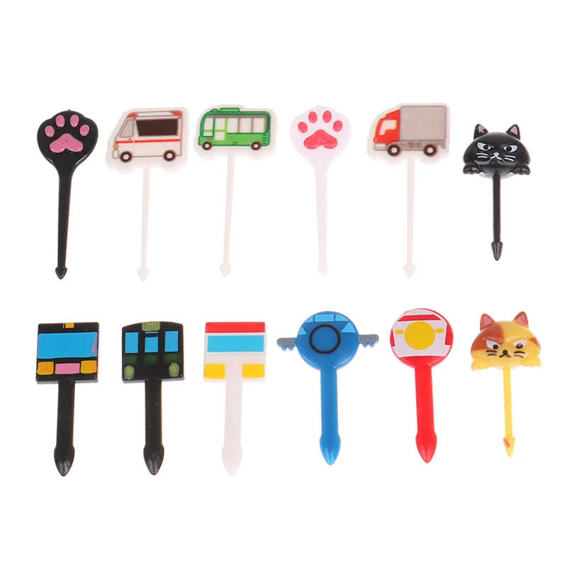 

Animal Vehicle Fruit Fork Mini Cartoon Children Snack Cake Dessert Pick Toothpick Bento Lunches Party Decoration