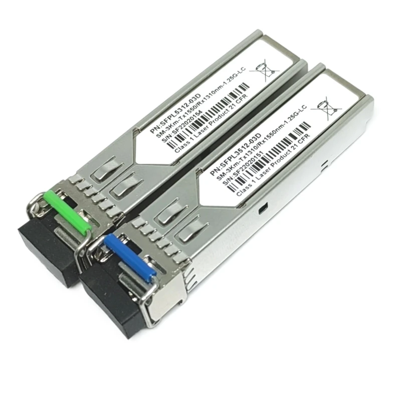 1Gb LC SFP Module Single Bidi Fiber Optical Transceiver Gigabit 3-80km Compatible with Arista/Extreme/Mikrotik/Cisco Wwitch