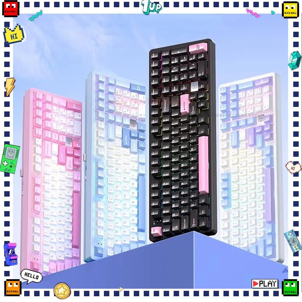 LEOBOG Hi98Pro Механическая клавиатура Трехрежимная беспроводная Пользовательская