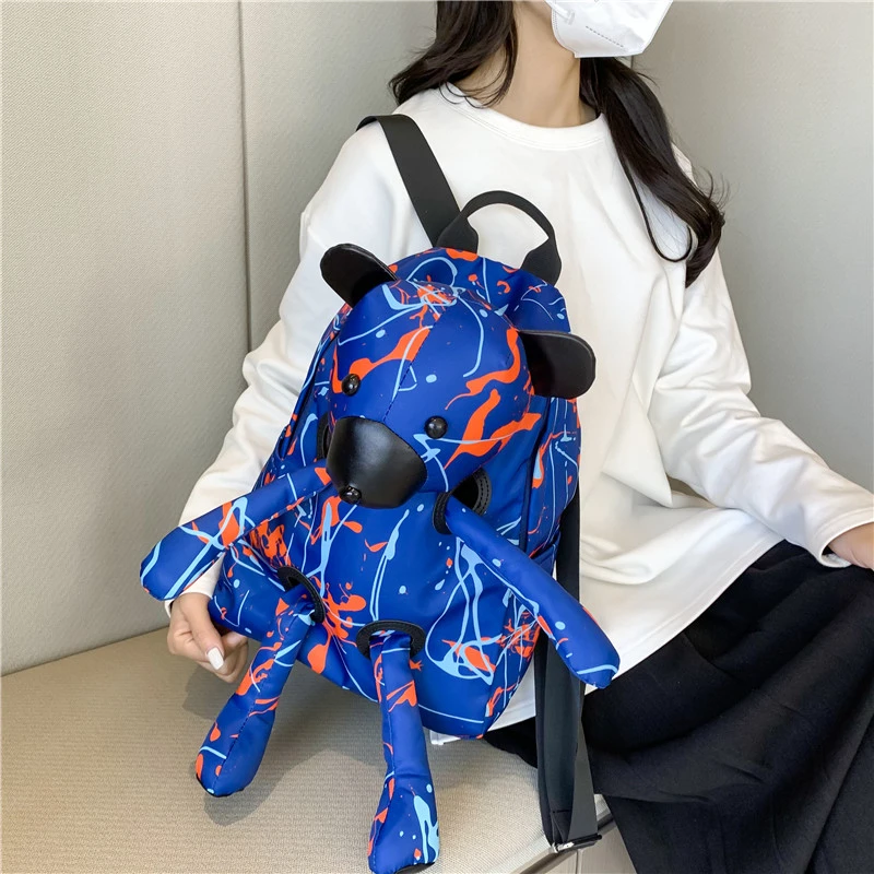 

Multifunctional Anti-theft Backpacks Nylon Shoulder Bags For Women Large Capacity Travel Designer Backpack Cartoon Doll Bag