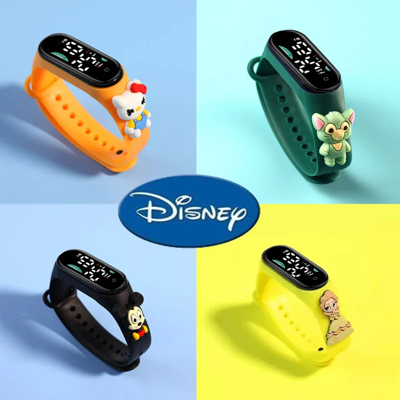 

Disney Princess Frozen Elsa Anna Spiderman Iron Man Mickey Minnie Mouse Stitch Winnie the Pooh LED Watch Children Toys