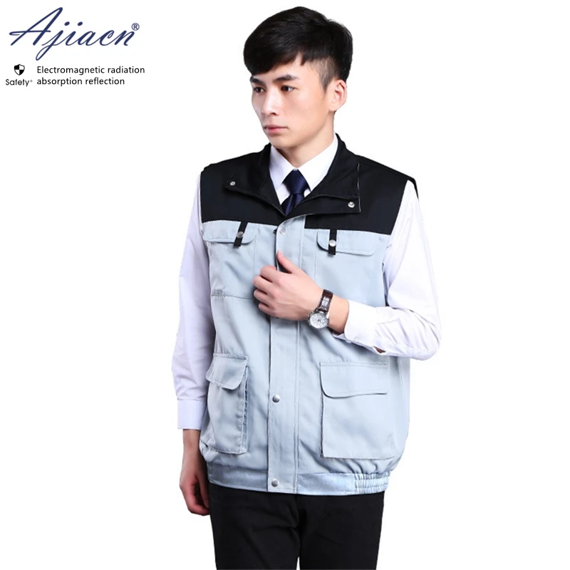 

Surprise price Electromagnetic radiation protective Invisible zipper Multi-pocket vest EMF shielding work clothes
