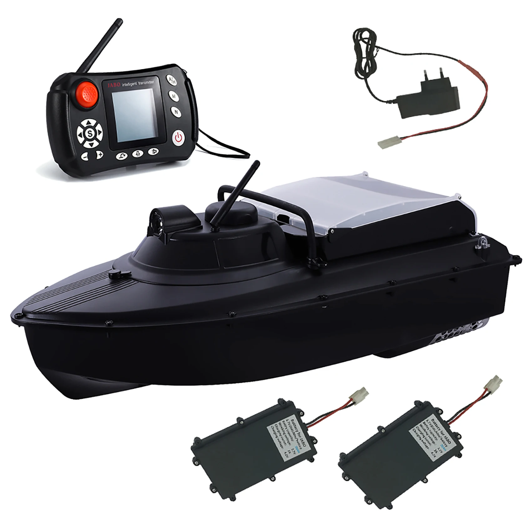 

US Warehouse Delivery JABO 2BG-7.4V10A*2 GPS Automatic Navigation Fish Finder Bait Boat