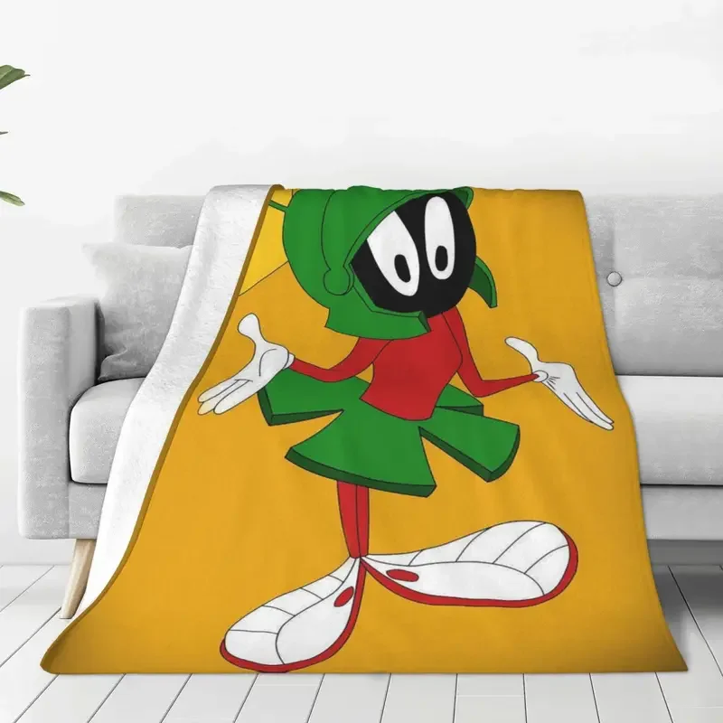 Весенне-осенние многофункциональные легкие пледы Marvin The Martian одеяла фланелевые