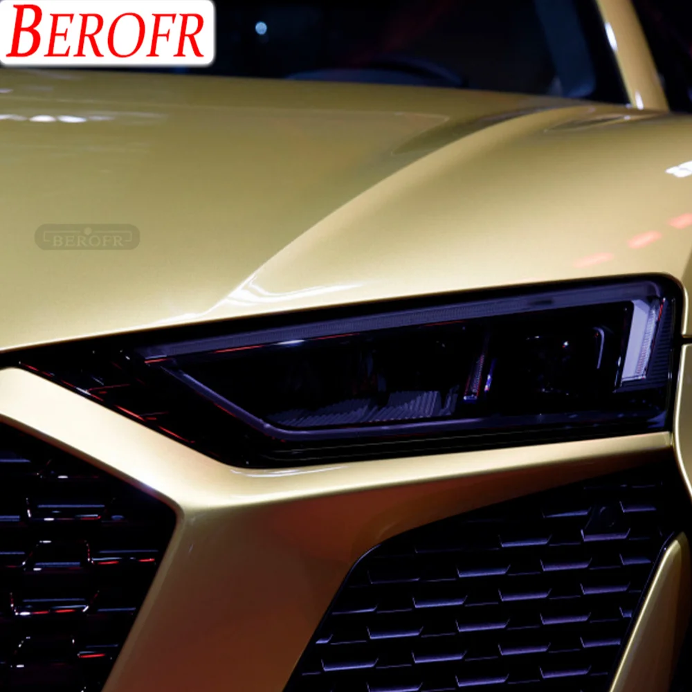 2 шт. для Audi R8 42 4S 2006-настоящее время оттенок автомобильных фар черная защитная