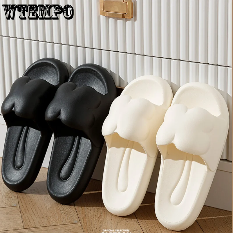 WTEMPO Summer Eva Shoes Women Cloud Slippers Indoor Mute Bathroom Anti-Slip Slides Ladies Leisure Sandals Beach Flip Flops