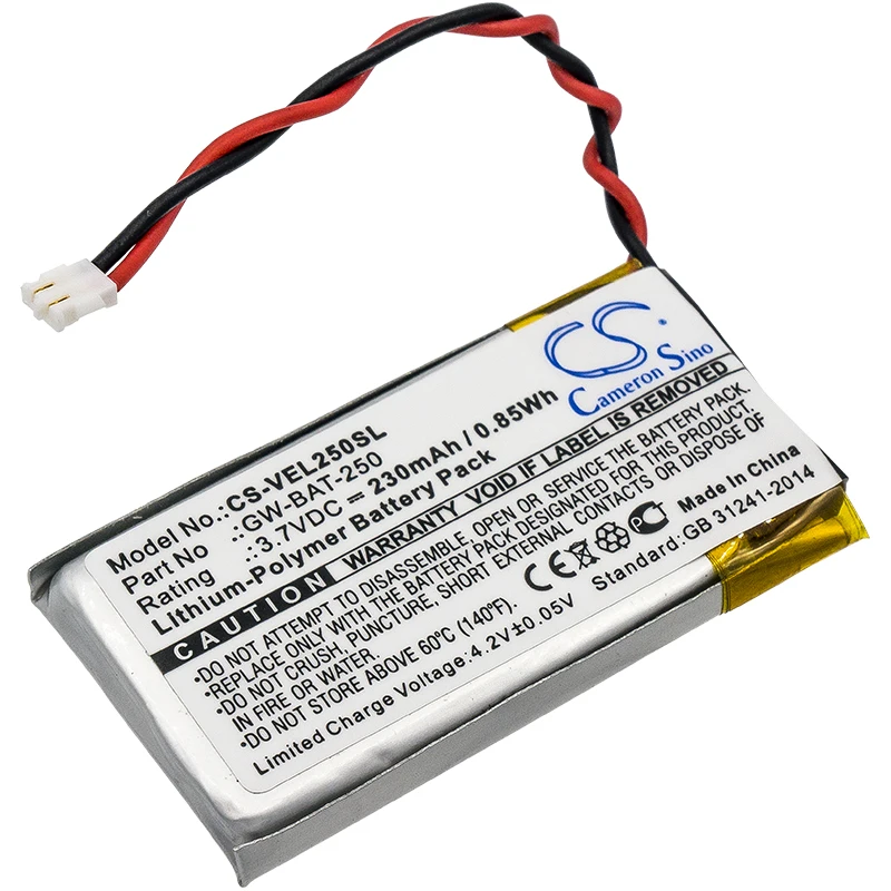 

CS 230mAh / 0.85Wh battery for Vernier Go Wireless Link GW-BAT-250