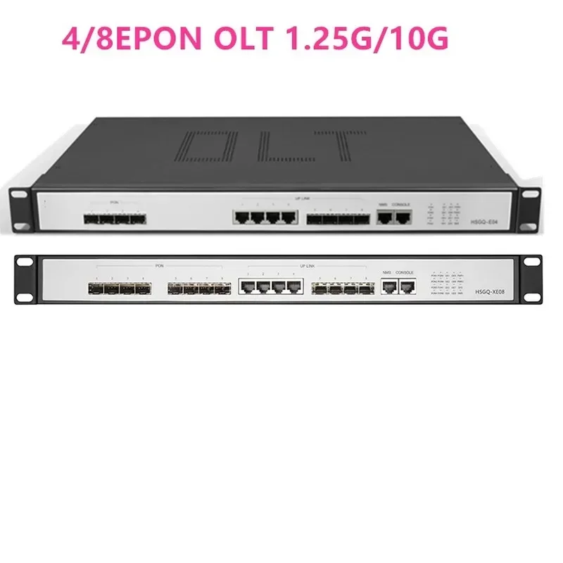4/8EPON OLT 4/8 PON port GEPON 4 SFP Open software 1.25G/10G SC WEB management 4pon PX20+ PX20++ PX20+++
