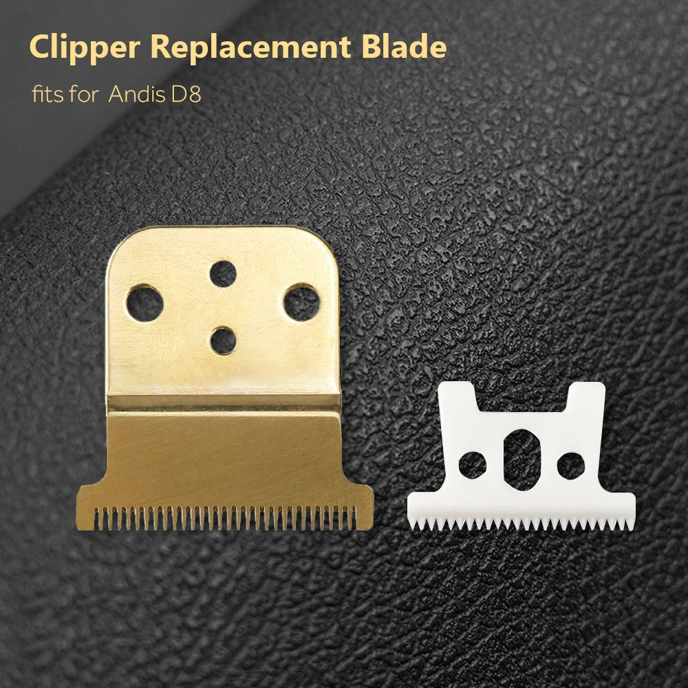 

Professional Replacement Clipper Blades 2 Holes Adjustable Hair Cutting Machine Steel Blade Compatible For Andis D8 Clippers