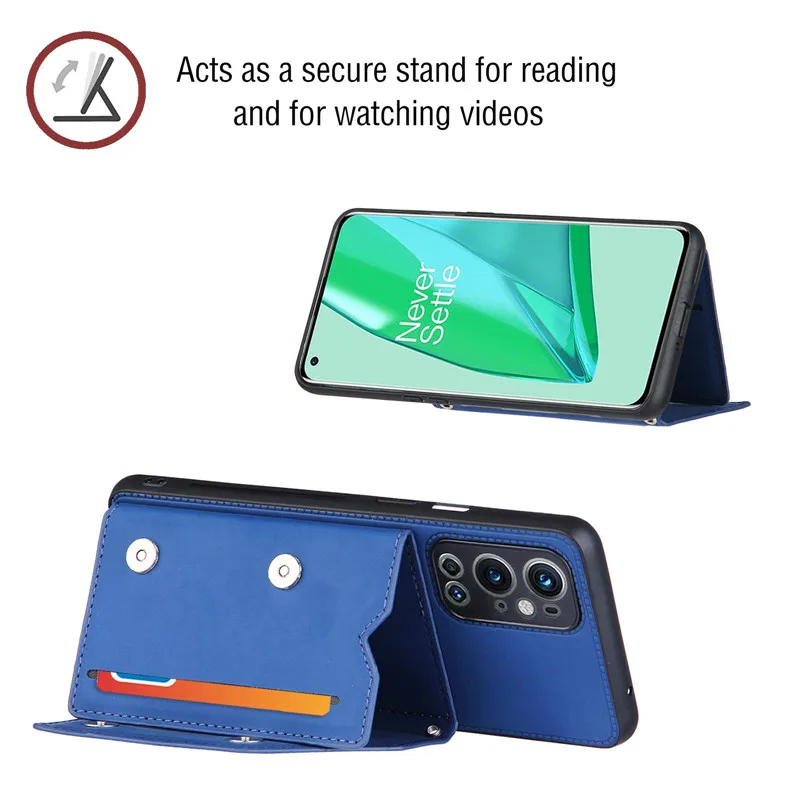 For Oneplus 9 Pro Luxury Leather Card Slot Case One Plus Nord 2 5G Shockproof Case Bumper Hand Back Cover OnePlus Nord N200