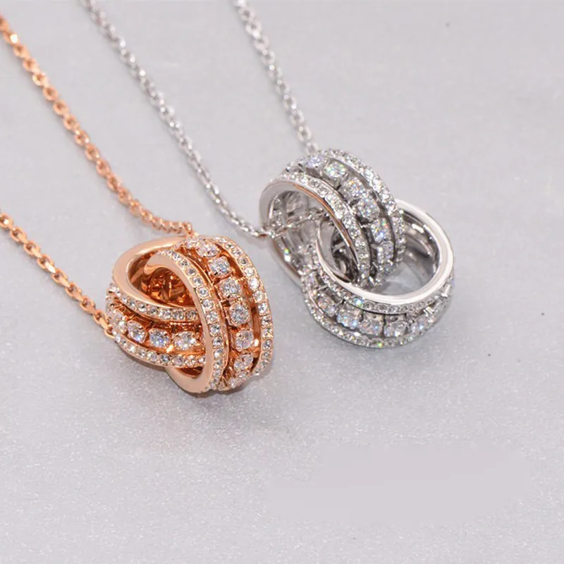 

Кольцо из розового золота высокого качества, женское ожерелье с бусинами