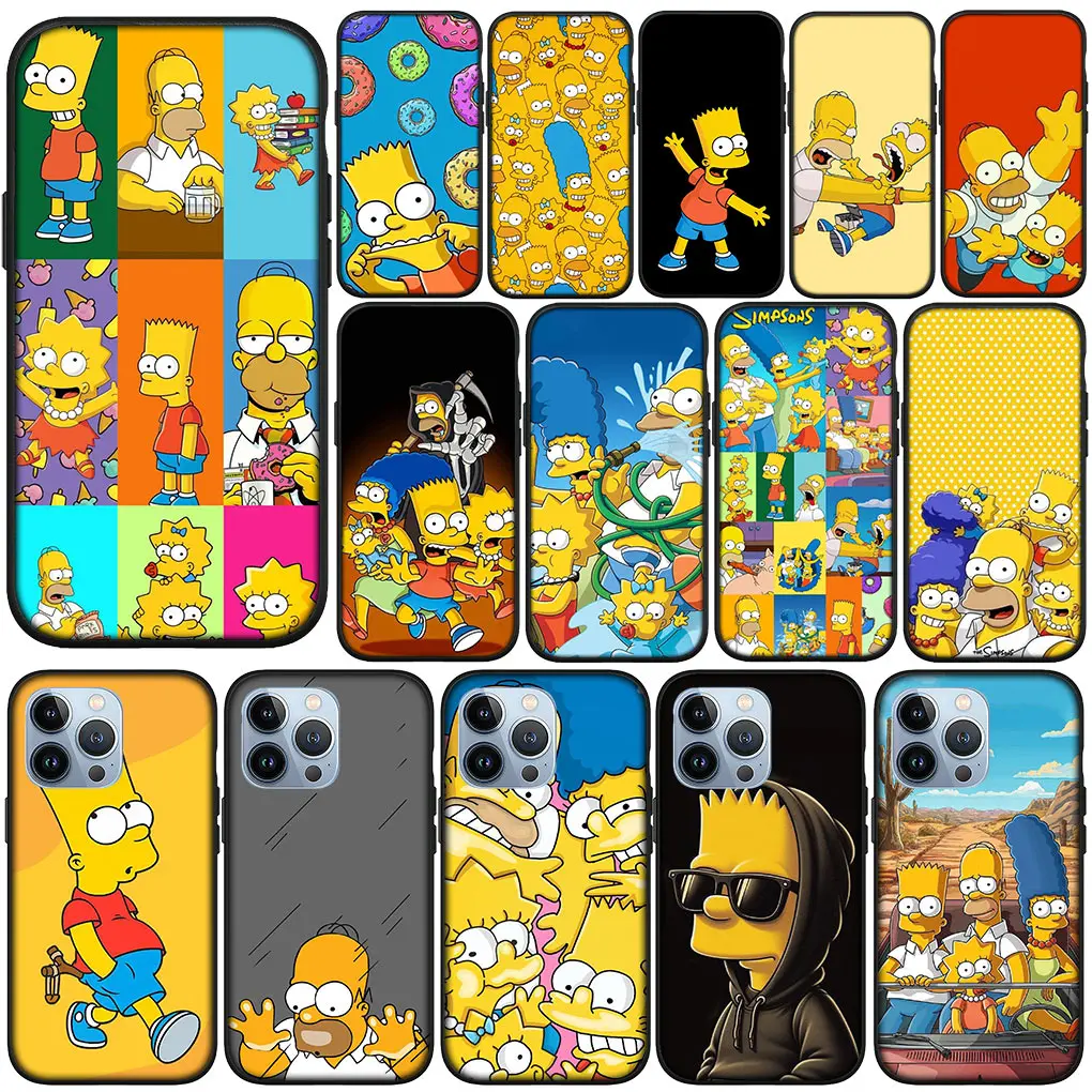 Чехол для телефона Обои S-Simpsons в стиле аниме Apple iPhone 15 14 Plus 13 12 Mini Pro Max XR + 13Pro 14+ 15+ Cover