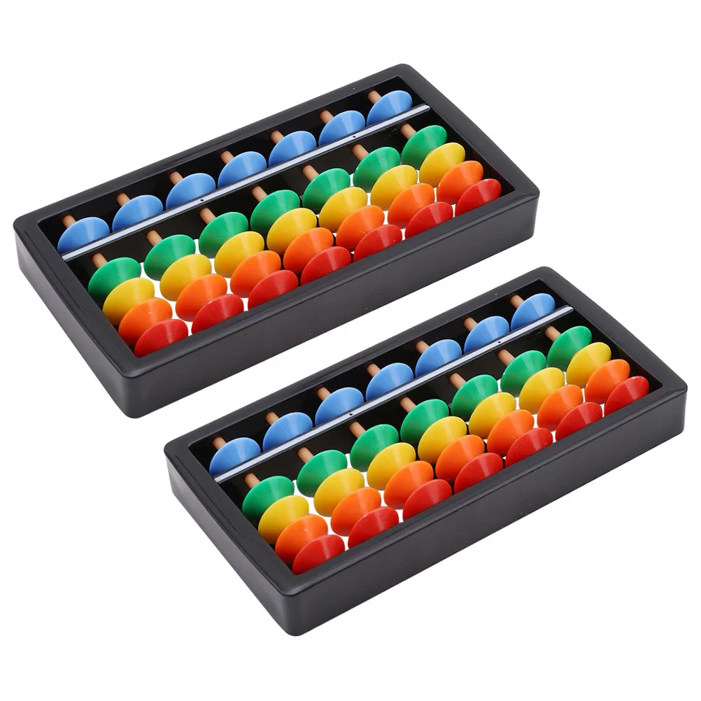 

2PCS Students ABS Abacus Children Colorful Abacus Mental Arithmetic Tool