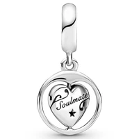 original spinning forever always soulmate dangle beads charm fit pandora women 925 sterling silver bracelet bangle jewelry