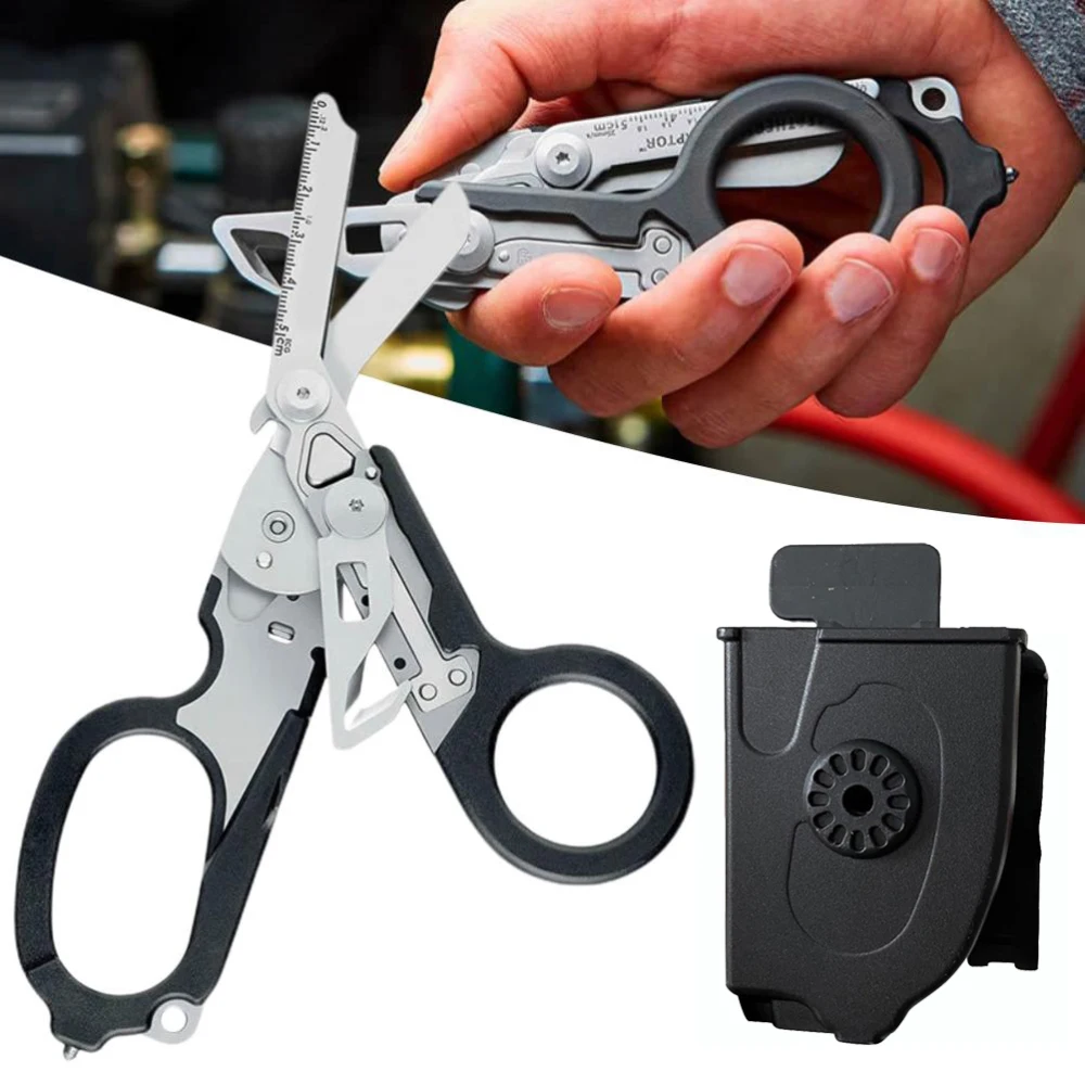

2023 NEW Multifunction scissors Raptors first aid expert Tactical Folding Scissors Outdoor survival tool combination tools