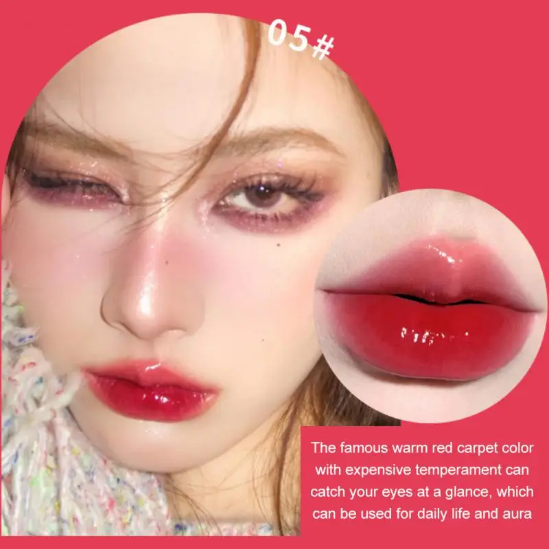 

Moisturizer Lip Gloss Long Lasting Transparent Plumper Lip Glaze Watery Luster Glossy Lip Tint Waterproof Lips Makeup Cometics